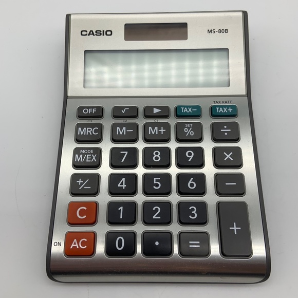 Casio MS-80B Solar Powered Standard Function Desktop Calculator Working! - Picture 2 of 9